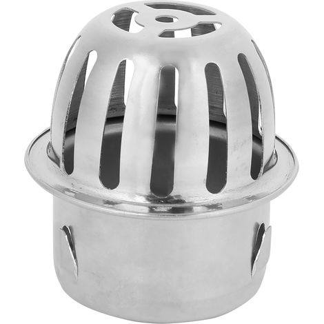 Acier inoxydable rond siphon de sol 75mm pour salle de bain, extérieur, terrasse et jardin (1/5)