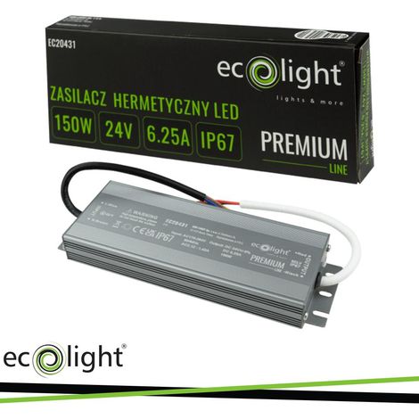 ALIMENTATORE PREMIUM 24V 150W  IP67 3ANNI DI GARANZIA