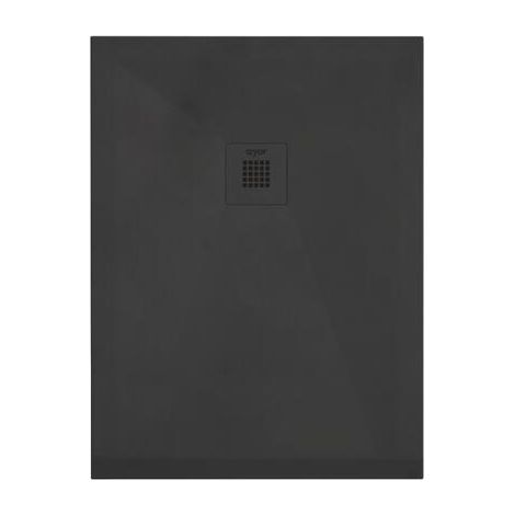 ONDEE ZEN - Receveur de douche  NOLA 3 -  100x90x3cm - Résine - Noir - Bonde - Découpable