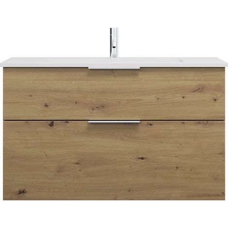 burgbad Eqio lavabo en fonte minérale avec meuble sous-lavabo, (1/2)