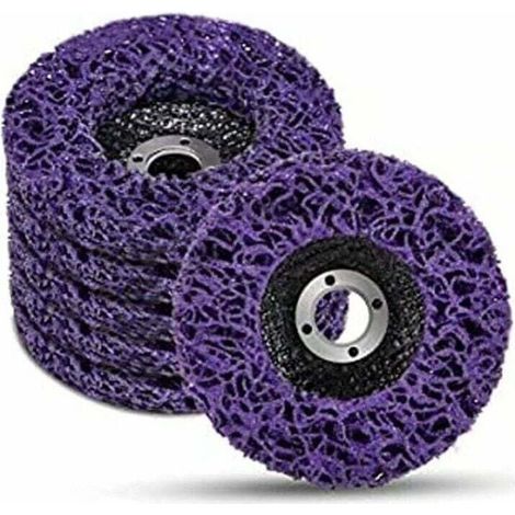 Set di 5 dischi abrasivi viola per la pulizia, dischi abrasivi, 115 x 22 mm, per il trattamento delle superfici e la verniciatura, dischi abrasivi per smerigliatrice angolare -Crezuo