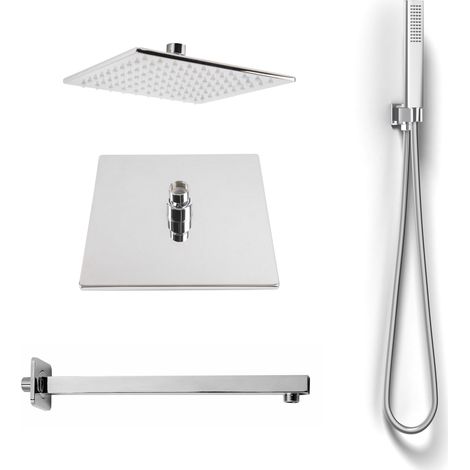 Kit Doccia con Soffione Braccio e Doccetta Restayling Sevend Metaform - Formato: Quadrato (1/4)