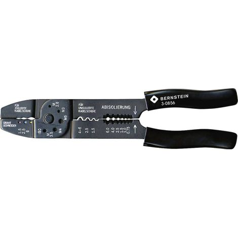 Bernstein Tools for Electronics 3-0856 Pince à sertir pour cosses isolées, pour cosses non-isolées 1.5 à 6 mm² W78826