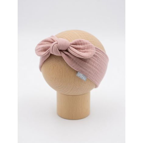 Diadema de muselina (rosa empolvado) (1/2)