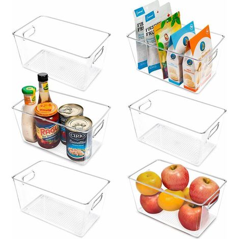 Armoires de rangement en plastique transparent pour réfrigérateur, cuisine, comptoir, armoire (1/3)