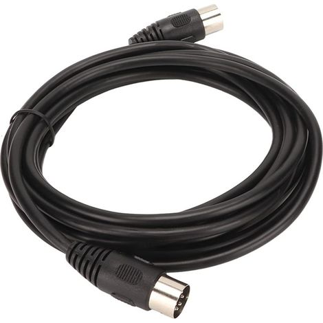 Cable de rallonge DIN 7 broches male-male pour les connexions de signaux de courant des botiers électriques, fabriqué en PVC souple de haute qualité. (1/5)