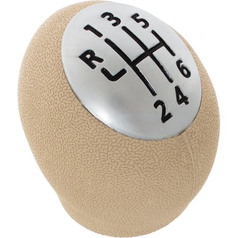 Pomo de palanca de cambios beige para Renault Clio III 05-09 de 6 velocidades (1/5)