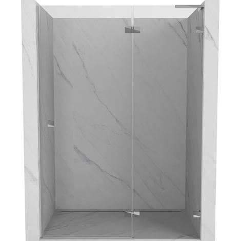 Mexen Lunar L Duschtür, rechts angeschlagen, 140 cm, transparent, Chrom - 834L-140-000-01-00-P (1/5)
