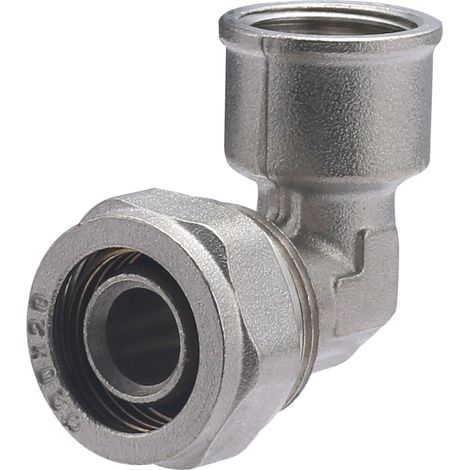 Codo Hembra Multicapa a Compresión QUICK PLOMBERIE - Ø20 Hembra 1/2