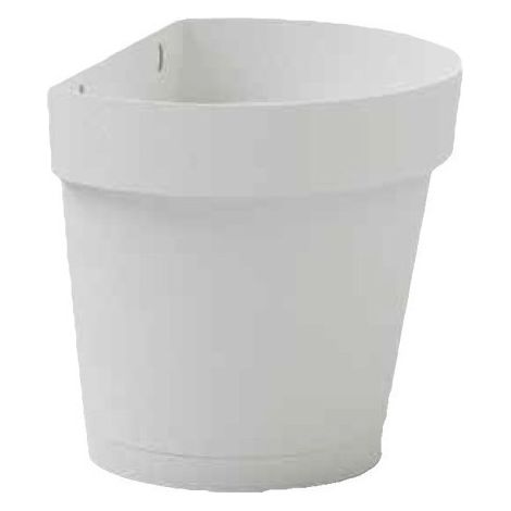 VASO A MURO CLEO BIANCO D.25CM