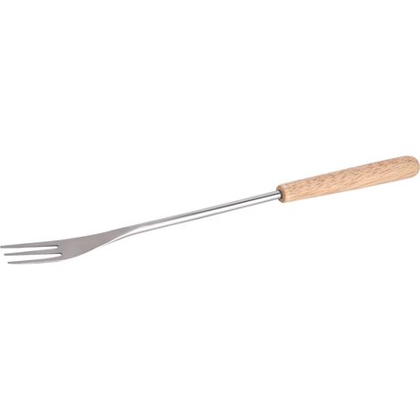 Fourchette à BBQ en bois 26,5cm pour brochettes de camping et pique-nique