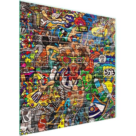 Protezione in vetro per piano cottura 50x52 Pop Art (1/5)