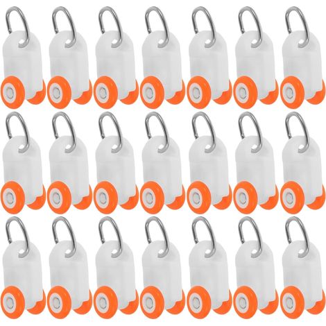 120pcs Poulies pour Rail de Rideau de Plafond en Plastique et Métal, Construction Robuste Double Roues, Compatibilité pour Environnements Calmes et Chambres (1/5)