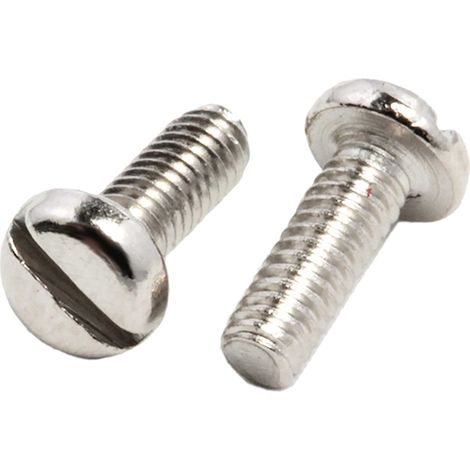 Vis à métaux RS PRO M2 à tête Cylindrique fendue en Laiton, 6mm ( Prix pour Sachet de 100 )