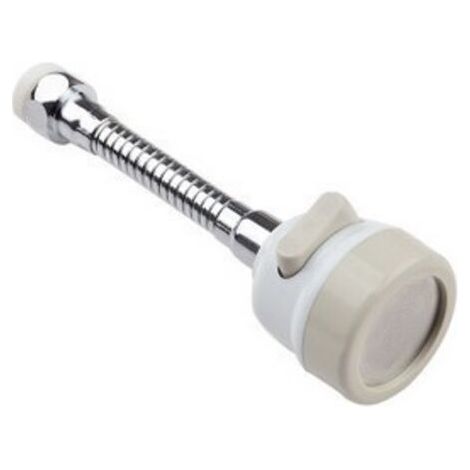 Tête de Robinet de Cuisine 360 ° Pivotant,Filtre de Buse Tête,3 Modes Réglable,embout à économie d'eau,pour cuisine et salle de bain (Blanc) (1/5)