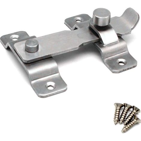 Cerradura de puerta corredera más gruesa, cerradura de pestillo de palanca de acero inoxidable de alta resistencia, cerradura para puerta o ventana (1 unidad) (1/4)