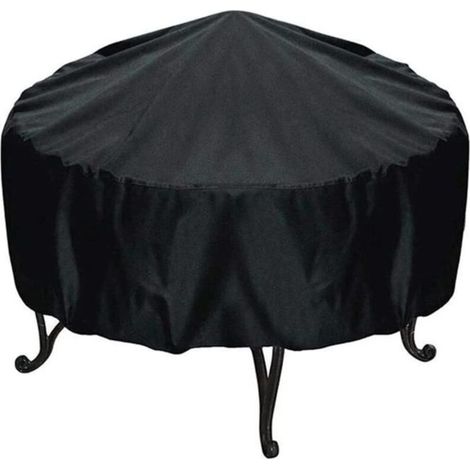 Round waterproof Oxford cover for outdoor fireplace, with drawstring, wind and tear resistant. (1/5)