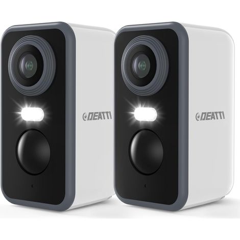 2K Camera Surveillance WiFi Exterieure sans Fil Batterie, Caméra de Surveillance Extérieur/Intérieur, AI PIR Detection Mouvement, Vision Nocturne Couleur, Audio Bidirectionnel, IP66 (1/5)