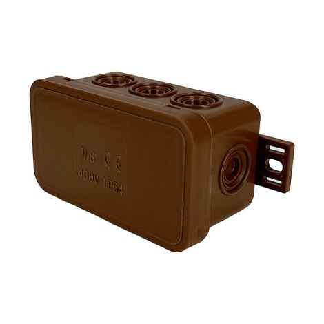 Boîte de dérivation en saillie 80x45x41mm IP54 8 passe-câbles à membrane intégrés marron V8 EDO777922 EDO Technic (1/5)