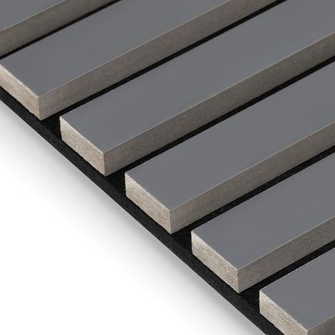 TolleTour Isolamento acustico Set di 1 pannello acustico effetto legno 60 x 120 x 2,1 cm Grigio