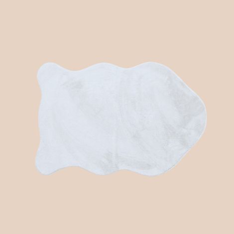 Descente de lit fausse fourrure blanche 90x60cm (1/5)