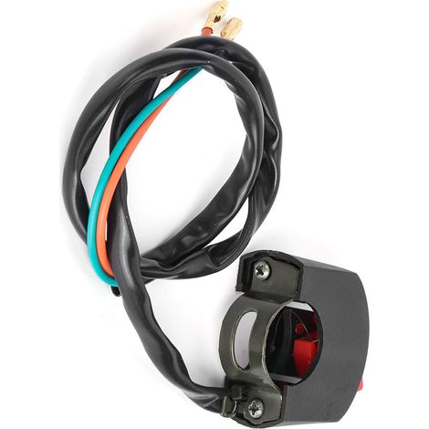 Interrupteur coupe-circuit LED pour phare de moto 22 mm (bouton rouge) (1/5)