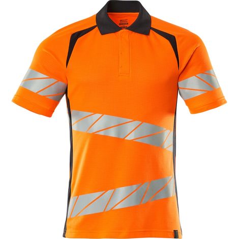 Mascot Polo-Shirt, moderne Passform Polo-shirt Gr. L ONE, hi-vis orange/schwarzblau (1/4)