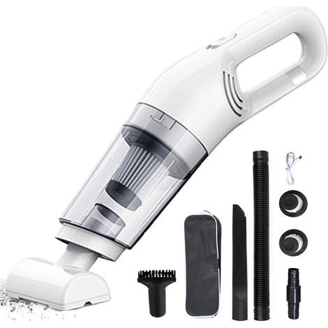 Portable vacuum cleaner - rechargeable and cordless, powerful suction, comes with a storage bag and detachable device. (1/5)
