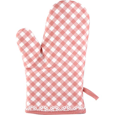 Gant de four en coton résistant à la chaleur et antidérapant (1 pièce), compatible micro-ondes et ustensiles de cuisine. (1/4)