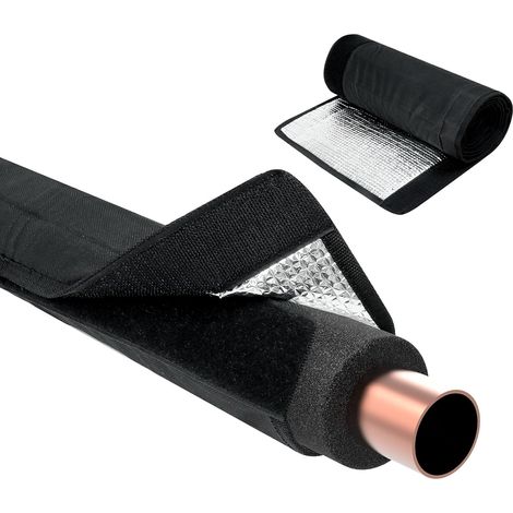 Funda aislante de 3 capas para tuberías de cobre de aire acondicionado - 183 × 26 cm, Oxford 600D, funda protectora flexible para aires acondicionados split y centrales. (1/5)