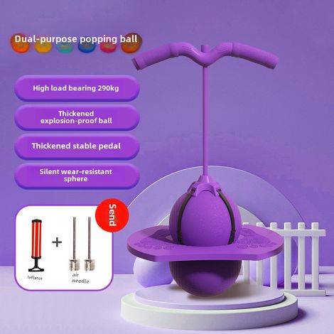 Pelota saltarina para niños, pelota de equilibrio gruesa y resistente a los golpes, para caminar y entrenar el equilibrio, equipo de fitness ([morado] (1/5)