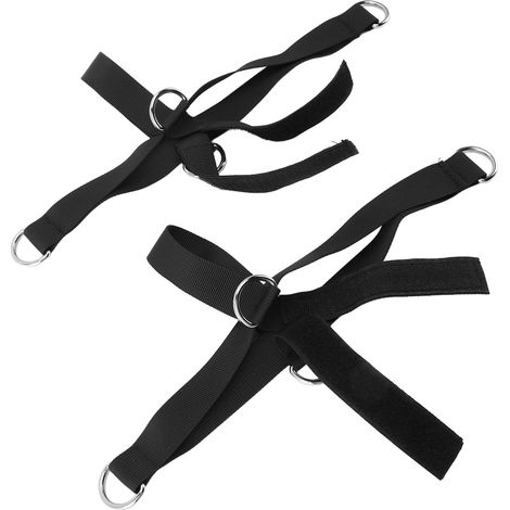 Lot de 2 sangles de cheville pour fléchisseurs de hanche, renforcement musculaire et musculation des hanches, pour la salle de sport, l'extérieur et la maison. (1/5)
