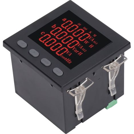 Compteur Énergie Triphasé Numérique Multifonction Ampèremètre Testeur Puissance AC220V (1/5)