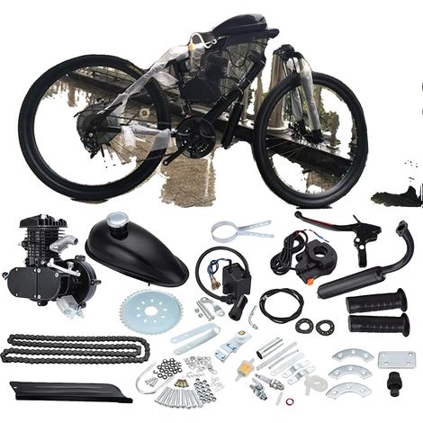 Kit Moteur de Vélo, 80cc 2 Temps, Haute Efficacité, Noir (1/2)
