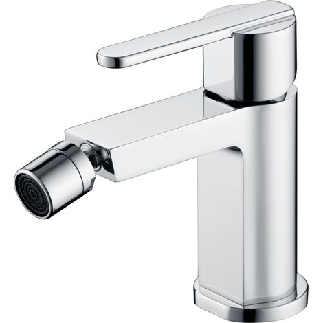 IMEX Mitigeur bidet en laiton chrome avec cartouche ceramique Ø28 mm et set 2 flexibles 3-8 pour installation rapide - Modele BDR001-2 (1/2)