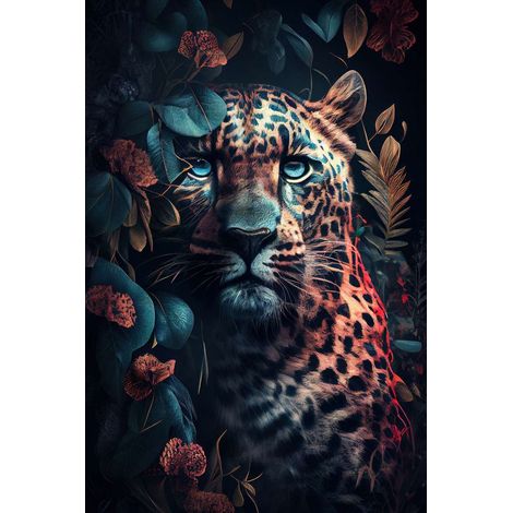 Tableau sur toile guépard 30x45 cm - Impression sur Toile Murale Décorative - Image imprimée en HD sur Toile - Toile sur Châssis en Bois FSC - Fabriqué en France (1/5)