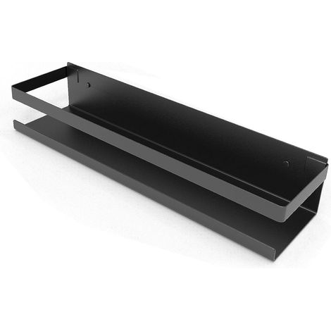 Estantería de baño de acero inoxidable SUS304, negro mate - 30 cm (1/5)