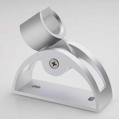 Receveur de douche en aluminium spatial, receveur de douche fixe et réglable, support pour flexible de douche, receveur de douche incurvé