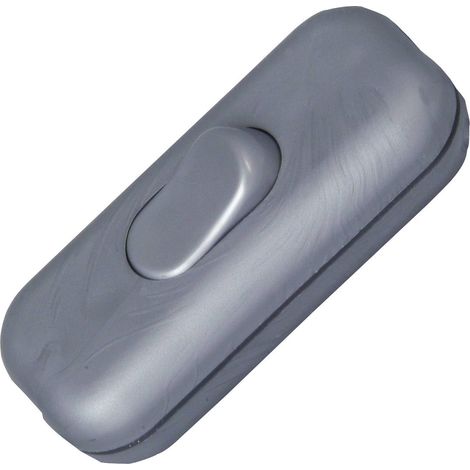 Interrupteur pour câble souple Kopp 191320086 avec décharge de traction argent 1 x Off/On 2 A 1 pc(s) W720501