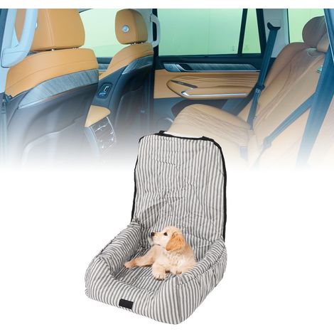 Asiento de coche portátil y desmontable para perros, fabricado en tejido impermeable de poliéster, polipropileno y algodón: asiento de viaje seguro con bolsa de almacenamiento y correas de sujeción. (1/5)