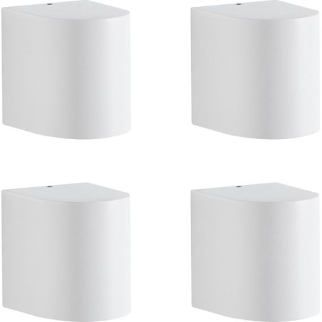 Set di 4 lampade da esterno 8 cm, in metallo e alluminio bianco Avia (1/5)