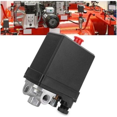 Pressostat pour compresseur d'air 380V triphasé G1/4" avec 4 trous verticals, vanne de contrôle de pression. (1/5)