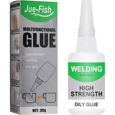 Colle de soudure multifonction haute résistance, colle universelle huileuse super forte, adhésif instantané pour réparation rapide et durcissement sur métaux, plastiques, bois et céramiques. (1/5)