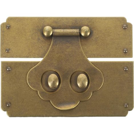 Loquet Fermeture Solide et Design Artistique Délicat Vintage pour Boîte à Bijoux en Laiton pour Coffrets à Bijoux et Meubles Anciens (1/5)