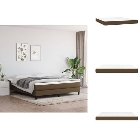 Matelas de lit à ressorts ensachés Marron foncé 160x200x20 cm - Matelas À Ressorts Ensachés - Matelas Confortable - Matelas Double - Matelas Ferme - Matelas Moelleux (1/5)