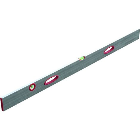 Taliaplast – Règle à niveau 2m en aluminium 100x18mm – 2 fioles plexiglas incassables – Précision 1mm/m – 450502