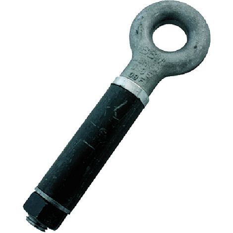 1PZ OCCHIONE GIREVOLE PER TIMONE Kg 6000 - lungh. cm 33 foro mm 33