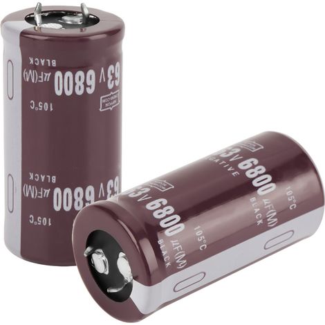 2pcs 63V 6800uF Electrolytic Capacitor 25 × 50mm 105℃