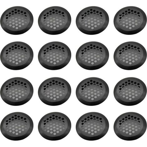 Grille Ventilation Inox Ronde, 16 Pièces Maille Trou D'aération, Acier Inoxydable Grille D'aération Trou, Grille D'évacuation Ventilation, pour Armoire Cuisine, Meubles, Armoire à Chaussures(29mm)