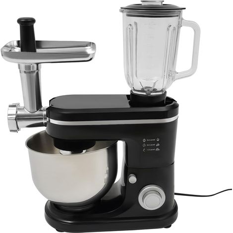Robot da cucina 3 in 1, robot da cucina multifunzione da 1500 W, tritacarne, spremiagrumi da 1,5 l, ciotola in acciaio inossidabile da 6 l, frullatore a 6+1 stadi, mixer multifunzione